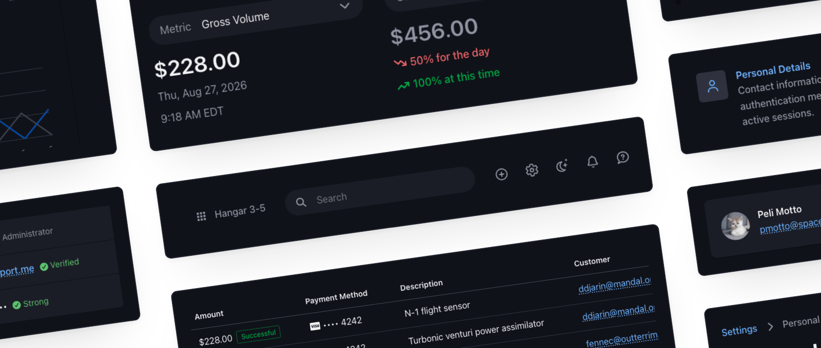 A collage of ready-made app, blog, and ecommerce pages