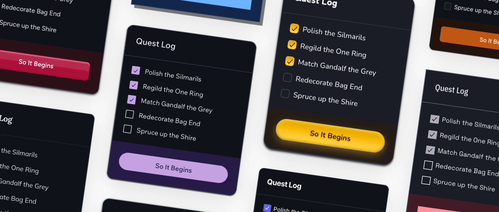 The same interface styled by three different Pro themes