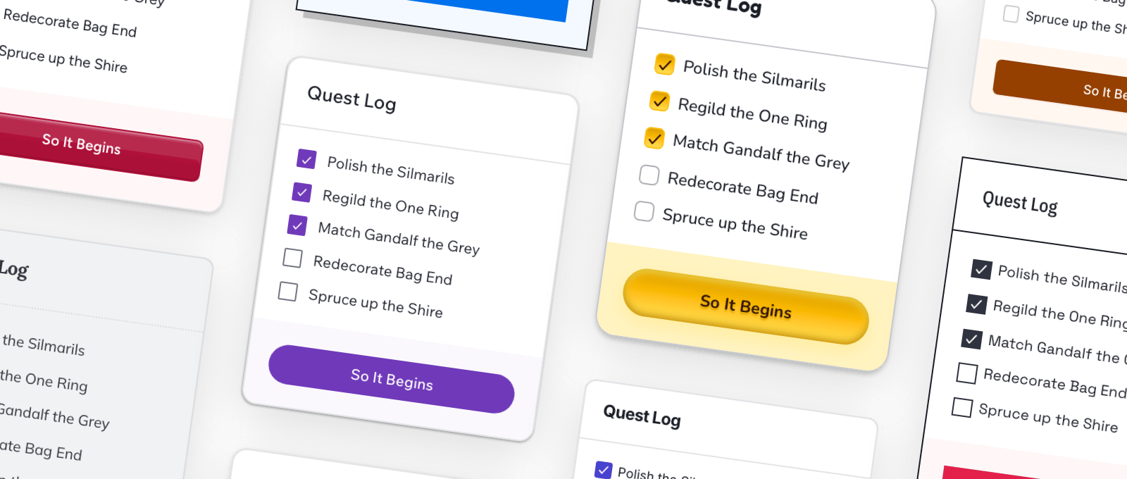 The same interface styled by three different Pro themes
